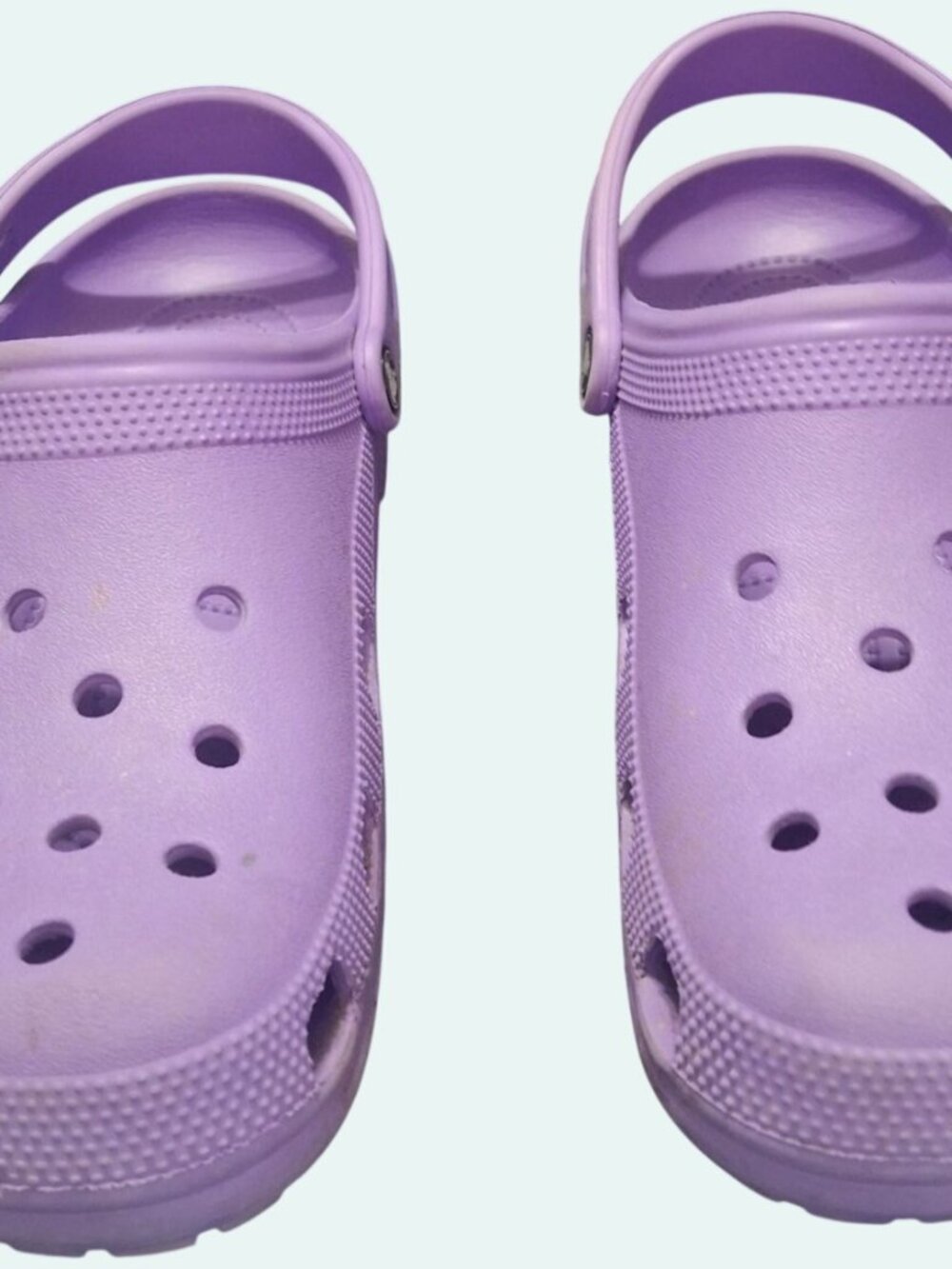 Classic Purple Crocs Clogs With Strap Mens Size 10 Womens Size 12*SH1